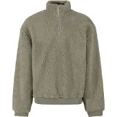 Urban Classics Oversized Teddy Halv Dragkedja Tröja