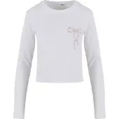 Miss Tee Bow Oneliner T-shirt Med Lång ärm