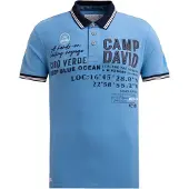CAMP DAVID T-shirt blå / marinblå / vit
