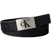Calvin Klein Full Grain Leather Logo Buckle Belt