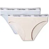 Calvin Klein 2 Pack Girls Bikini Briefs Icon Cotton Stretch