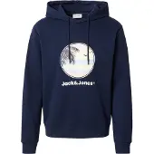 Jack & Jones Sweatshirt 'JJPERRY' marinblå / ljusgul / pastellorange / vit