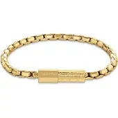 Calvin Klein Gold Plated Steel Barrel Link Bracelet