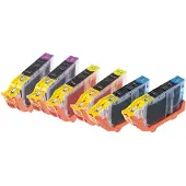 Inkclub Multipack, 6 bläckpatroner, 2x(C/M/Y)
