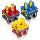 Inkclub Multipack, 6 bläckpatroner, 2x(C/M/Y)