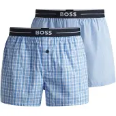 BOSS Boxershorts 'Nos' rökblå / nattblå / ljusblå / vit