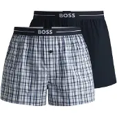 BOSS Boxershorts 'Nos' ljusblå / mörkblå / vit