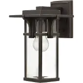HINKLEY Vägglampa utomhus Manhattan, Brun / mässing, Metall, Industriell design, Utomhusvägglampa