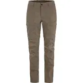 Fjällräven Women's Abisko Hybrid Trail Trousers Zip-Off Suede Brown