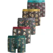 Next Boxershorts senap / mörkgrå / mörkröd / svart