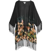 Ted Baker Badkappa kort grön / korall / svart
