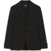 BOSS Slim-fit jacket in stretch-cotton seersucker