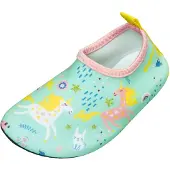 Playshoes Strand-/badsko 'Einhorn' blå / gul / mint / vit