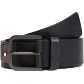 Tommy Hilfiger Tommy Jeans Scanton Logo Textured Leather Belt