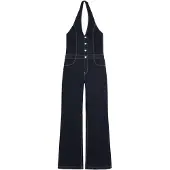 Bershka Jumpsuit marinblå
