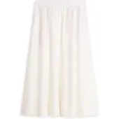 Tommy Hilfiger Pleated Linen Blend Midi A Line Skirt