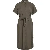 Vila Hula Shirt Kortärmad Midi-klänning