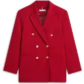 Tommy Hilfiger Timeless Wool Blend Relaxed Double Breasted Blazer