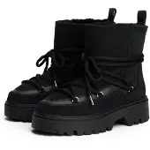 Tommy Hilfiger Leather TH Monogram Cleat Snow Boots