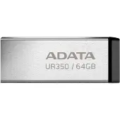 ADATA UR350 - USB flash-enhet - 64 GB - USB 3.2 Gen 1 - svart, nickel