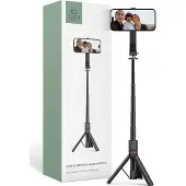 Tech-Protect L04S Bluetooth selfie-stick med stativ upp till 95 cm och 360-huvud - svart