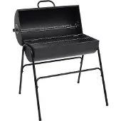 vidaXL Grilltunna med 2 grillgaller svart 80x95x90 cm stål