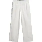 Superdry för kvinnor. W7011182A Byxor i linne med vit dragsko (42), Casual, Lino