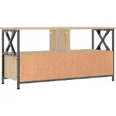 vidaXL Tv-bänk sonoma-ek 90x33x45 cm konstruerat trä & järn