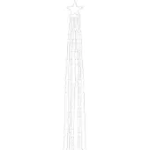 vidaXL Julgransbelysning 320 LED färgglad 375 cm