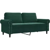 vidaXL Soffa 2-sits mörkgrön 140 cm sammet
