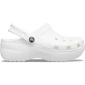 Crocs Classic Platform Thermoplastiska Tofflor I Vitt För Kvinnor