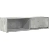 vidaXL TV-bänkar 2 st betonggrå 100x31x25,5 cm konstruerat trä