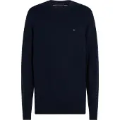 Tommy Hilfiger Tröja i bomullkahmir Marinblå Blå Mörkblå torlek