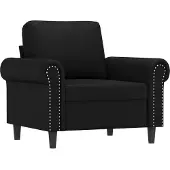 vidaXL Fåtölj Svart 60 cm Faux Leather 359494