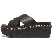 FitFlop Eloise Espadrille Leather Wedge Cross Tofflor