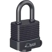 Basi 6150-3000 hänglås 39 mm olika färger svart nyckellås