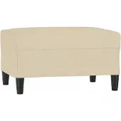 vidaXL Fotpall gräddvit 70x55x41 cm tyg