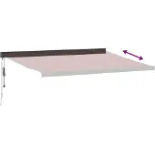 vidaXL Markis automatiskt infällbar vinröd 400x300 cm