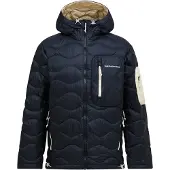 Peak Performance - Dunjackor skid - M Helium Utility Down Hood Black Sand Fog för Unisex - Storlek L - Svart