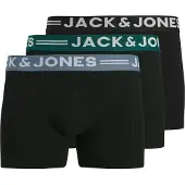 Jack & Jones Boxershorts 'Sense' ljusblå / mörkgrön / svart / vit