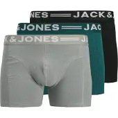 Jack & Jones Boxershorts 'JJSense' rökblå / gran / svart / vit