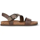 Blowfish Damer bruna silverfotssäng med remsande platta sandaler - Lance