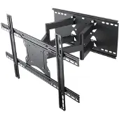 Art AR-87 - Konsol - justerbar dubbel arm med fullt rörelseområde - för LCD-TV - metall - svart - skärmstorlek: 40-80 - väggmonterbar