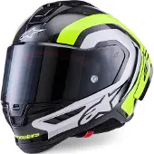 Alpinestars S-R10 Arius Carbon Integralhjälm Kolfiber/Neon gul S Unisex sort