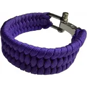 Övriga Tillverkare HLTD Paracordarmband med Schackel 28mm (Färg: Lila)