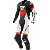 Dainese Laguna Seca 6 Herr 1-delad läderoverall Svart/Vit/Röd 48 Herrar sort