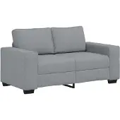 vidaXL 2-sitssoffa ljusgrå 160x77x82 cm tyg