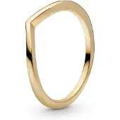 Pandora Polished Wishbone ring Gold Plated 168742C00-50