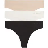 Tommy Hilfiger 3 Pack Logo Interlock Knit Thongs