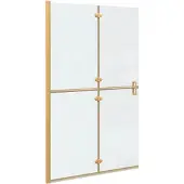 vidaXL Walk-In duschvägg Guld 120 x 6,5 x 190 cm